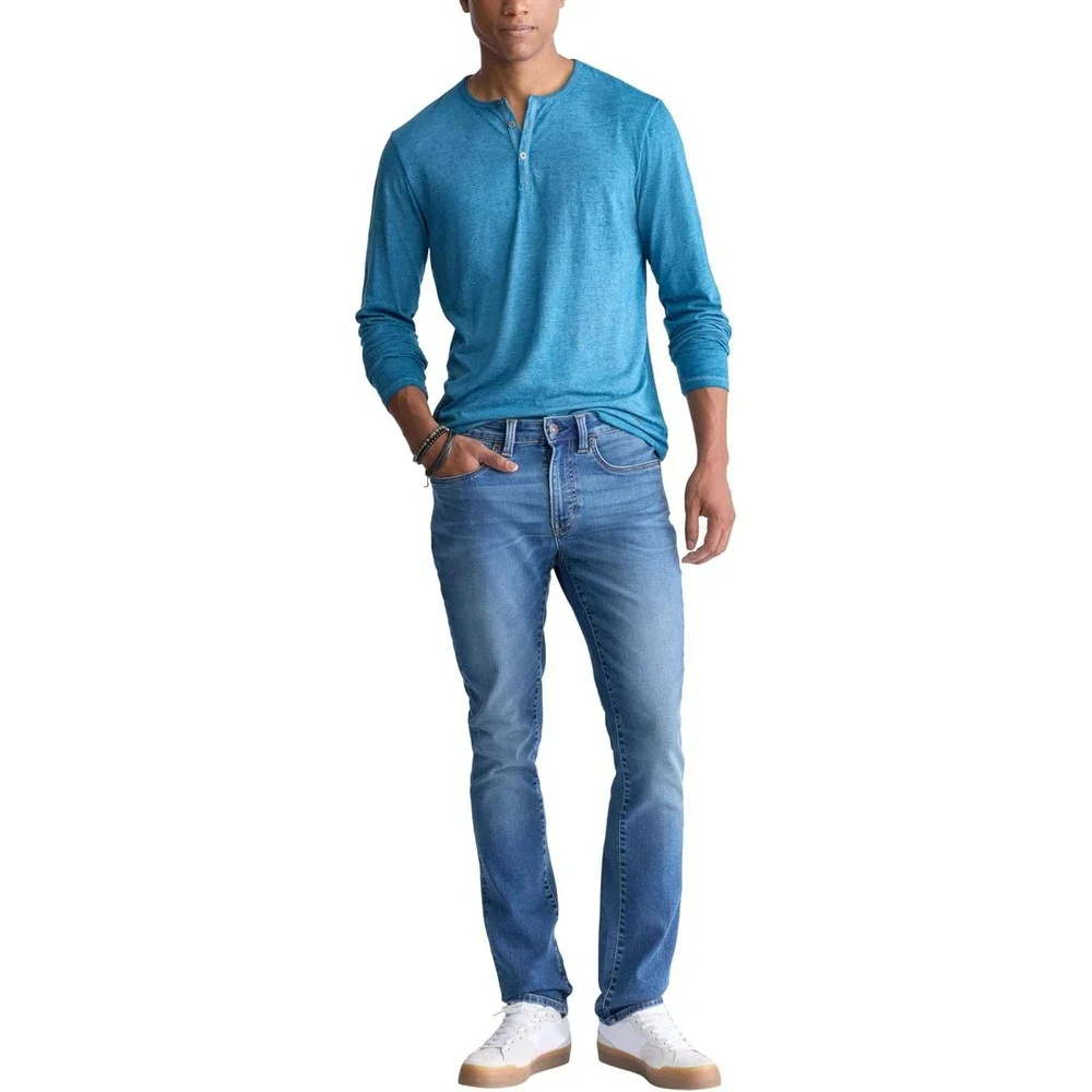 Buffalo David Bitton Slim‎ Stretch Jeans Ash-X Denim Blue Mens W36 L32 Casual